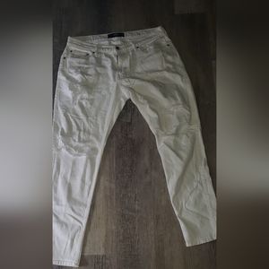 White Hollister ripped Jeans